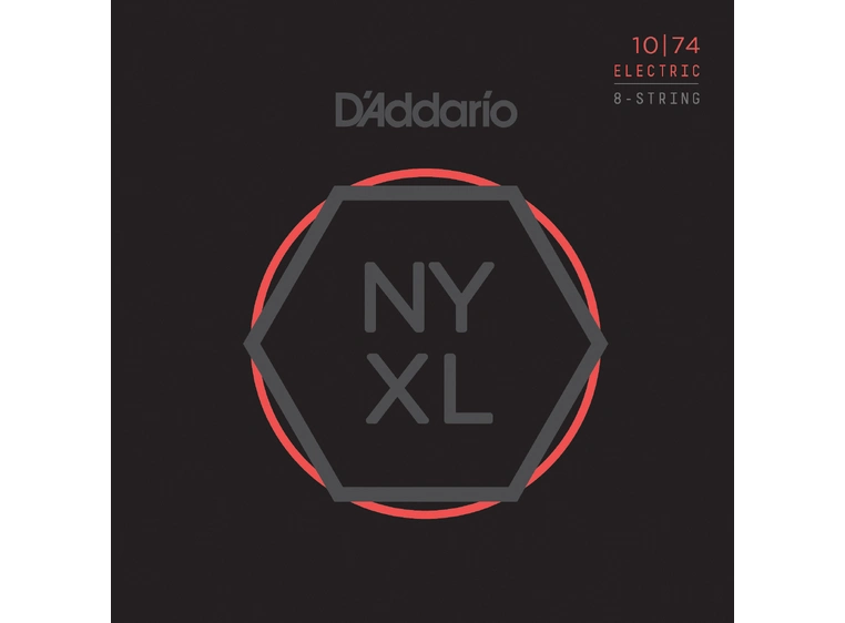 D'Addario NYXL1074 El.Gitar 8 strengs (010-074) 